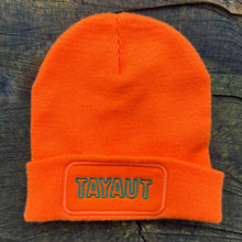 Load image into Gallery viewer, TAYAUT embroidered orange beanie
